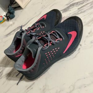Nike Black and Pink Running Shoes